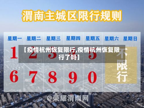 【疫情杭州恢复限行,疫情杭州恢复限行了吗】