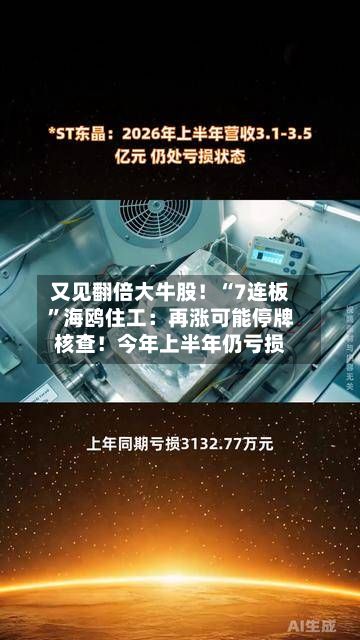 又见翻倍大牛股！“7连板”海鸥住工：再涨可能停牌核查！今年上半年仍亏损-第2张图片