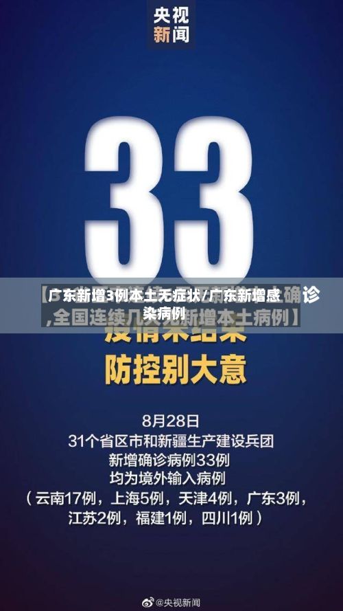 广东新增3例本土无症状/广东新增感染病例
