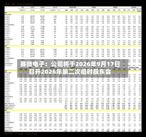 赛微电子:公司将于2026年9月17日召开2026年第二次临时股东会-第2张图片