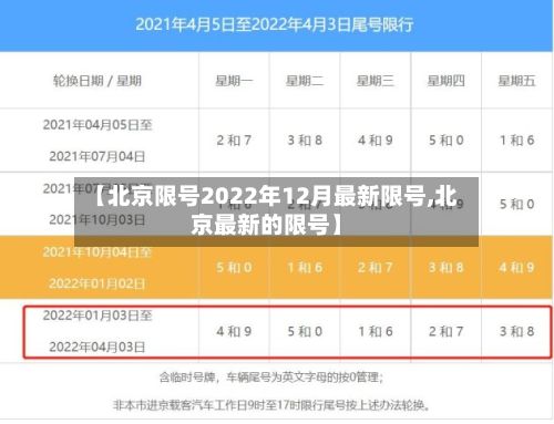 【北京限号2022年12月最新限号,北京最新的限号】-第2张图片