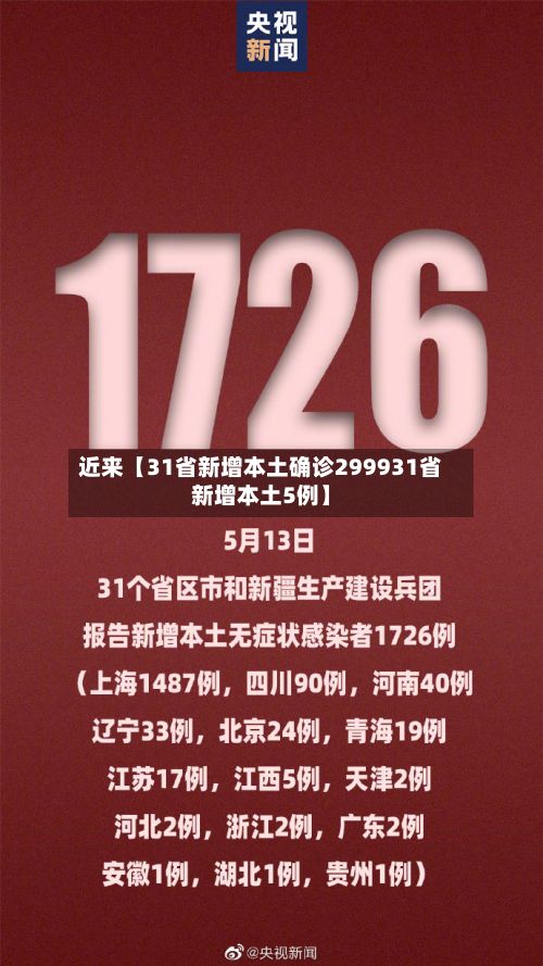 近来【31省新增本土确诊299931省新增本土5例】-第2张图片