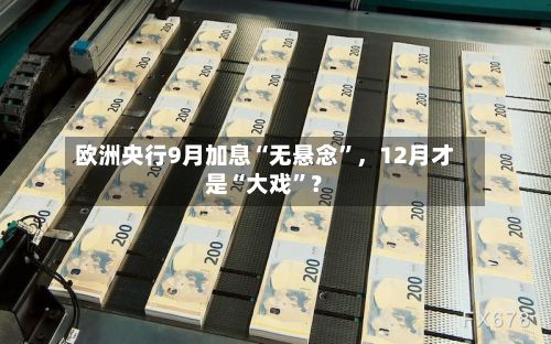 欧洲央行9月加息“无悬念”	，12月才是“大戏”？-第3张图片