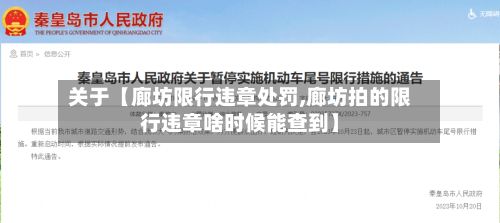 关于【廊坊限行违章处罚,廊坊拍的限行违章啥时候能查到】-第3张图片