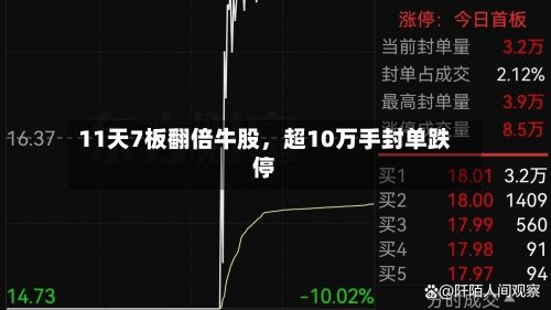 11天7板翻倍牛股，超10万手封单跌停-第3张图片
