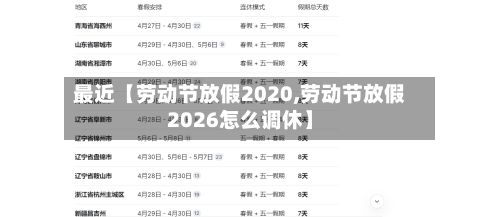 最近【劳动节放假2020,劳动节放假2026怎么调休】