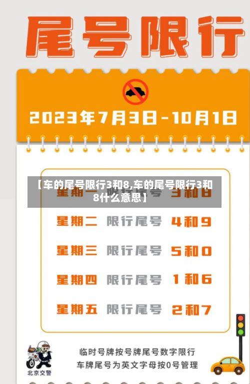【车的尾号限行3和8,车的尾号限行3和8什么意思】