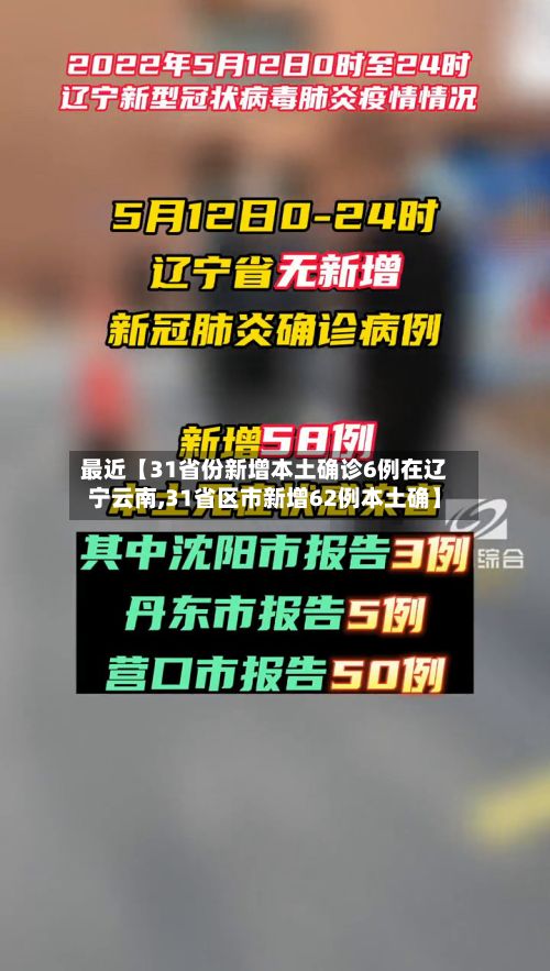 最近【31省份新增本土确诊6例在辽宁云南,31省区市新增62例本土确】