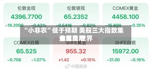 “小非农”低于预期 美股三大指数集体上涨 世界金银费用走高-第1张图片