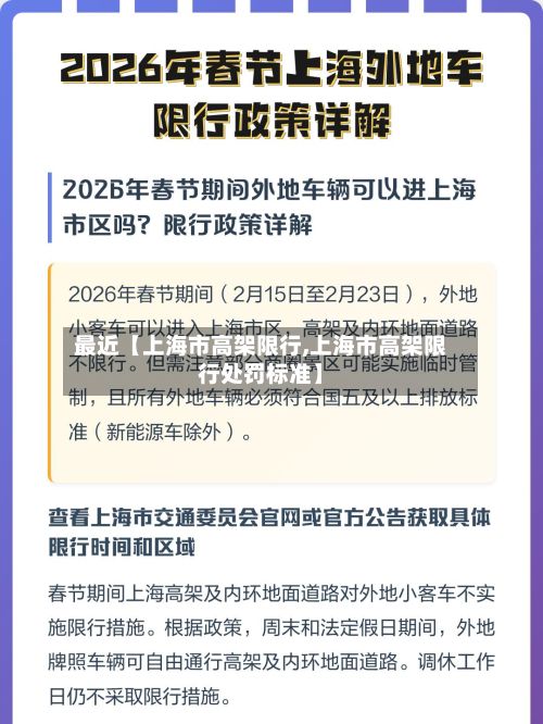 最近【上海市高架限行,上海市高架限行处罚标准】-第2张图片