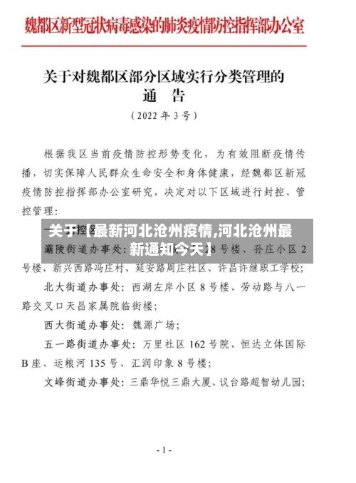 关于【最新河北沧州疫情,河北沧州最新通知今天】