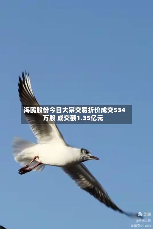 海鸥股份今日大宗交易折价成交534万股 成交额1.35亿元