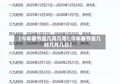 【今年春节是几月几号?,今年春节是几时几月几日】-第2张图片