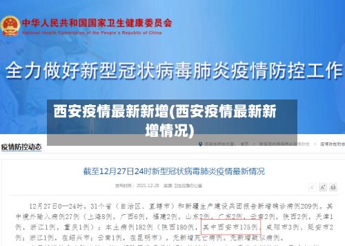 西安疫情最新新增(西安疫情最新新增情况)