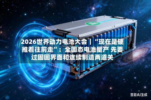 2026世界动力电池大会|“现在是硬推着往前走”:全固态电池量产 先要过固固界面和连续制造两道关