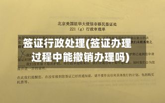 签证行政处理(签证办理过程中能撤销办理吗)-第2张图片