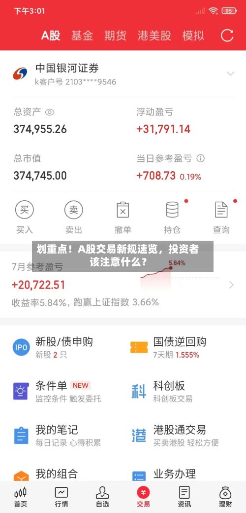 划重点！A股交易新规速览	，投资者该注意什么？-第1张图片