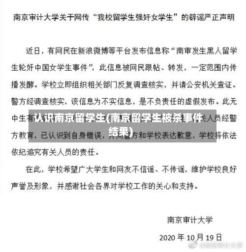 认识南京留学生(南京留学生被杀事件结果)