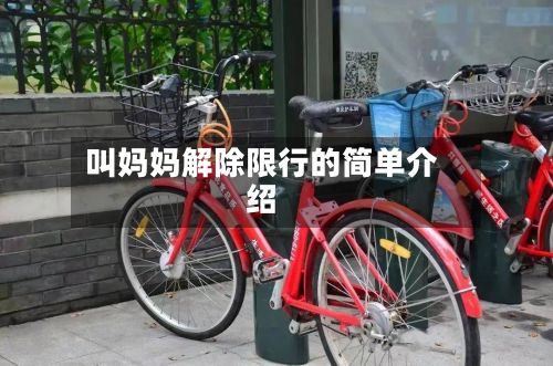 叫妈妈解除限行的简单介绍