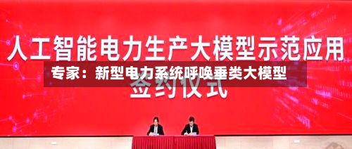 专家：新型电力系统呼唤垂类大模型