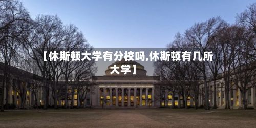 【休斯顿大学有分校吗,休斯顿有几所大学】-第2张图片