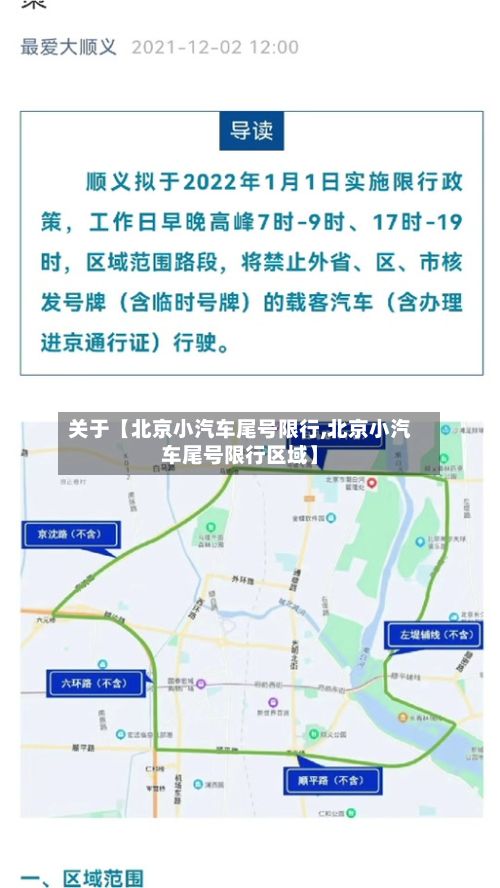 关于【北京小汽车尾号限行,北京小汽车尾号限行区域】