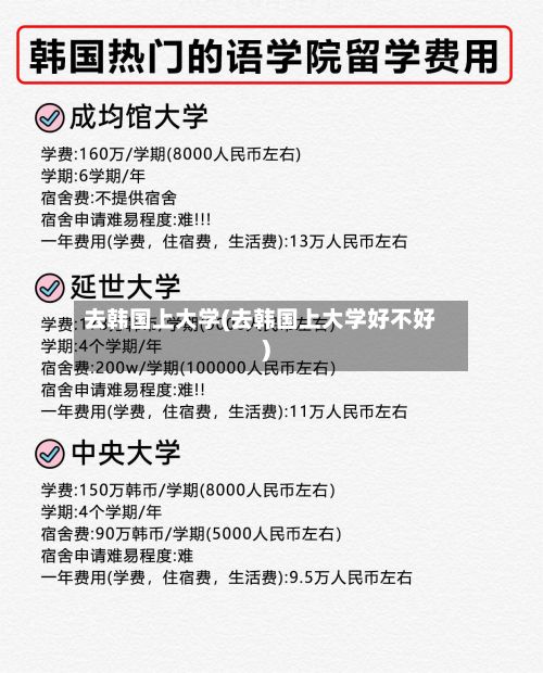 去韩国上大学(去韩国上大学好不好)