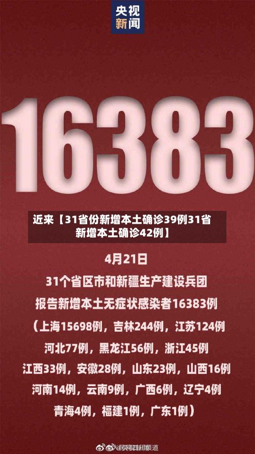 近来【31省份新增本土确诊39例31省新增本土确诊42例】-第3张图片
