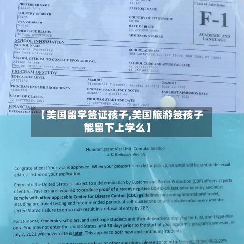 【美国留学签证孩子,美国旅游签孩子能留下上学么】