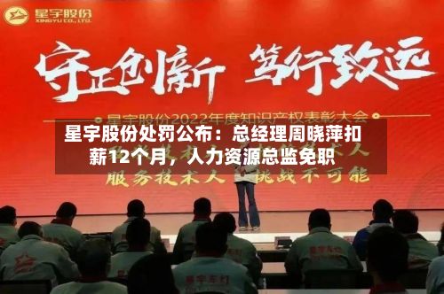 星宇股份处罚公布：总经理周晓萍扣薪12个月	，人力资源总监免职-第2张图片