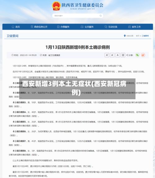 西安新增3例本土无症状(西安新冠病例)-第2张图片
