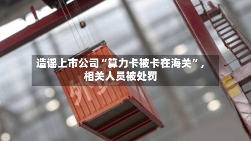 造谣上市公司“算力卡被卡在海关”	，相关人员被处罚-第3张图片