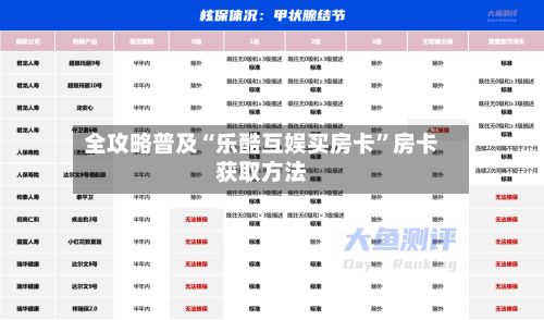 全攻略普及“乐酷互娱买房卡”房卡获取方法-第2张图片