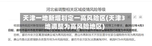 天津一地新增划定一高风险区(天津3地调整为高风险地区)-第3张图片