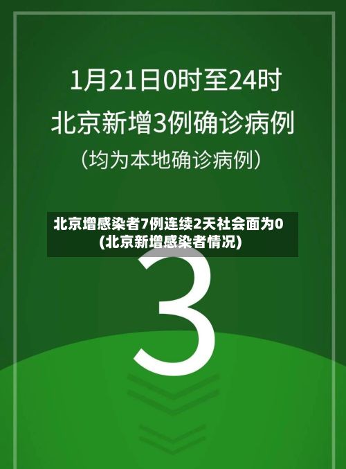 北京增感染者7例连续2天社会面为0(北京新增感染者情况)