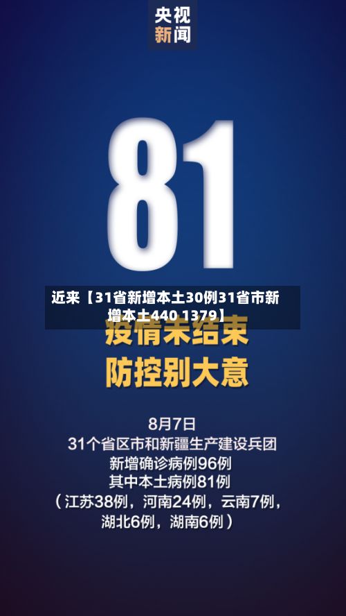 近来【31省新增本土30例31省市新增本土440 1379】