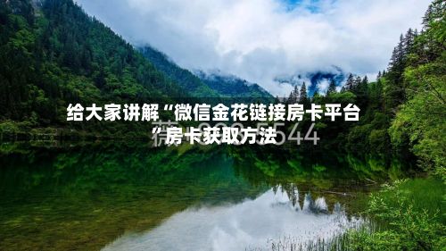 给大家讲解“微信金花链接房卡平台”房卡获取方法-第2张图片