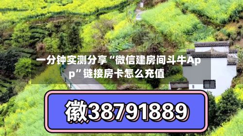 一分钟实测分享“微信建房间斗牛App”链接房卡怎么充值-第2张图片