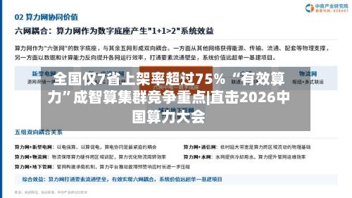 全国仅7省上架率超过75% “有效算力”成智算集群竞争重点|直击2026中国算力大会-第3张图片