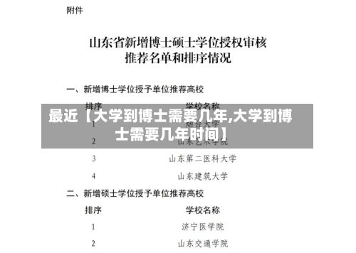 最近【大学到博士需要几年,大学到博士需要几年时间】
