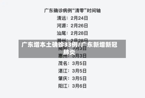广东增本土确诊33例/广东新增新冠肺炎