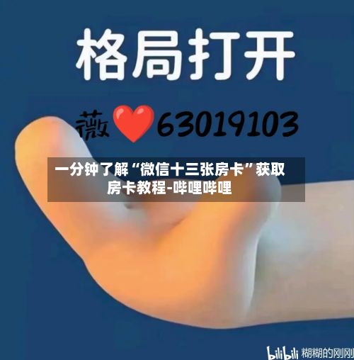 一分钟了解“微信十三张房卡	”获取房卡教程-哔哩哔哩-第2张图片