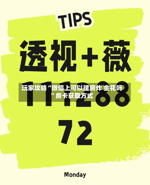 玩家攻略“微信上可以建房炸 金花吗”房卡获取方式-第3张图片