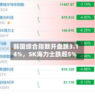 韩国综合指数开盘跌3.14%，SK海力士跌超5%-第2张图片