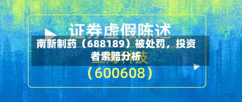 南新制药（688189）被处罚，投资者索赔分析-第2张图片