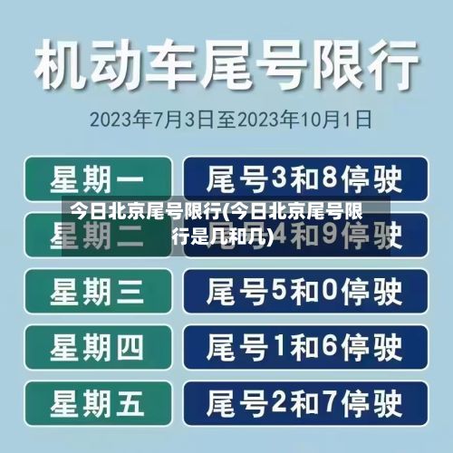 今日北京尾号限行(今日北京尾号限行是几和几)-第3张图片