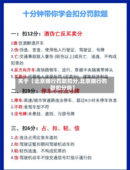 关于【北京限行罚款扣分,北京限行罚款扣分吗】-第2张图片