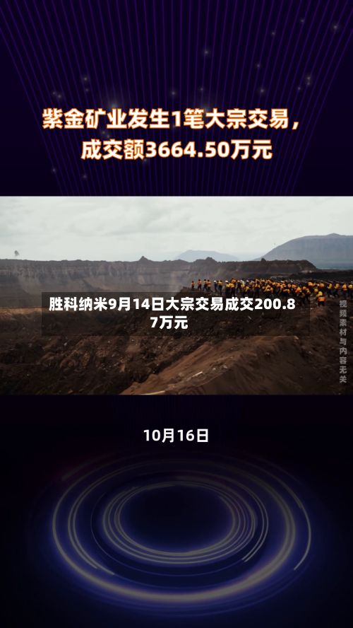 胜科纳米9月14日大宗交易成交200.87万元