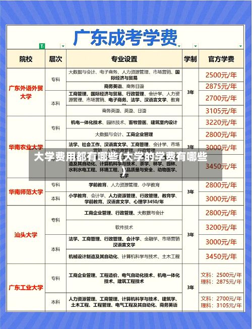 大学费用都有哪些(大学的学费有哪些)-第3张图片