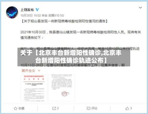 关于【北京丰台新增阳性确诊,北京丰台新增阳性确诊轨迹公布】-第2张图片